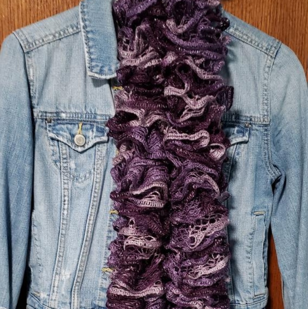 Knitted Ruffle Scarf - Picture 2 of 4